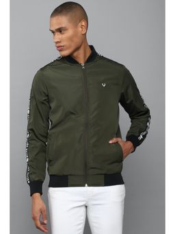 Allen Solly - Men Olive Print Full Sleeves Casual Jacket