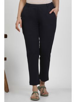 WISHFUL by W - Women Slim Fit Blue Rayon Slim Pant