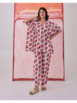 Phutari - Women Off White Printed Cotton Co-Ord Set