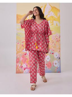 Phutari - Women Pink Floral Cotton Co-Ord Set