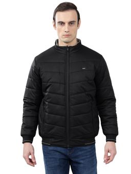 Cantabil - Men Black Solid Casual Winter Wear Reversible Jacket