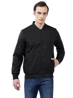 Cantabil - Men Black Camouflage Casual Jacket