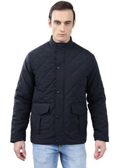 Cantabil - Men Navy-Blue Solid Casual Jacket