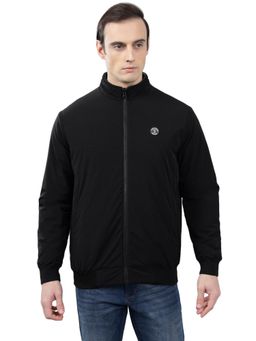 Cantabil - Men Black Solid Casual Winter Wear Reversible Jacket