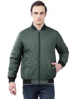 Cantabil - Men Green Solid Casual Jacket