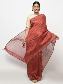 Fabindia - Silk Striped Zari Palla Sari