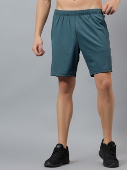 Dida - Teal Men Solid Shorts with Pockets