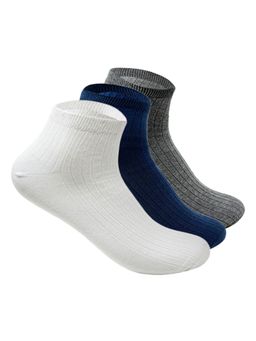 Mint & Oak - Ribbed Basic Ankle Socks Multi-Color (Pack of 3)