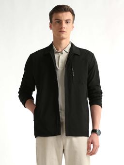 Arrow Newyork - Men's Black Packable Solid Jacket