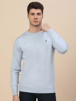 Cantabil - Men's Blue Breathable & Soft with Color Fastness Regular Fit Sweater
