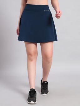 CLOTHWIK - Teal Solid Regular Skirt