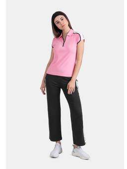 STRCH - Black Solid Regular Trackpant