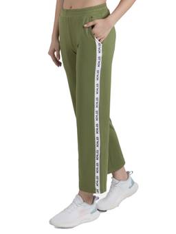 STRCH - Olive Solid Regular Trackpant