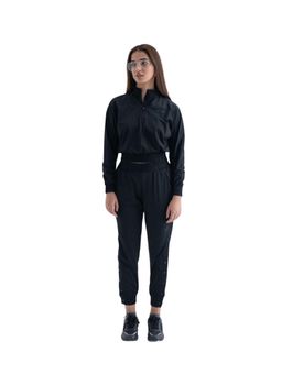 STRCH - Black Solid Regular Joggers