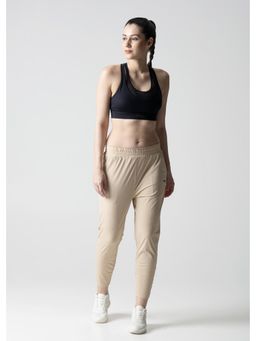 STRCH - Beige Solid Regular Leggings