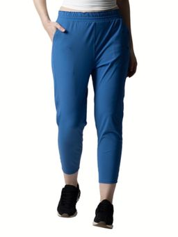 STRCH - Blue Solid Regular Leggings