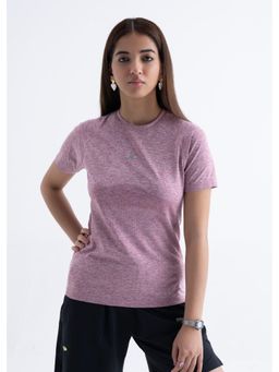 STRCH - Pink Solid Slim T-Shirt