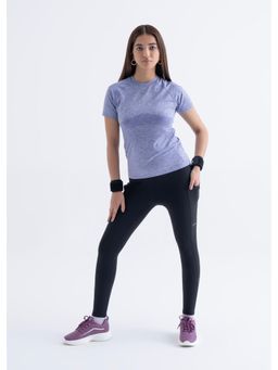 STRCH - Purple Solid Slim T-Shirt