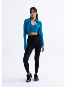 STRCH - Black Solid Skinny Leggings