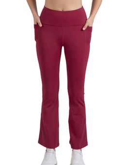 STRCH - Maroon Solid Regular Trackpant