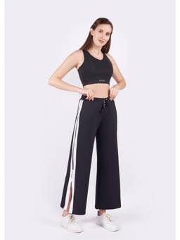 STRCH - Black Solid Regular Trackpant