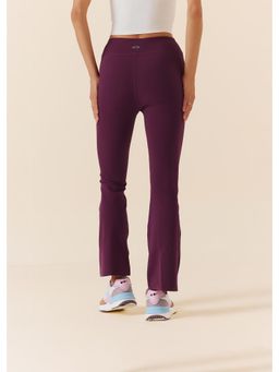 STRCH - Maroon Solid Slim Leggings