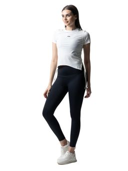 STRCH - White Solid Regular Crop Top