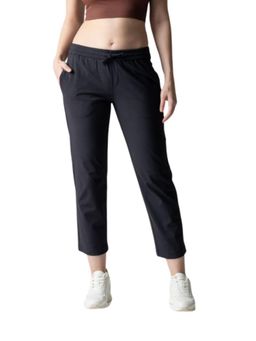 STRCH - Black Solid Regular Trackpant