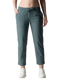 STRCH - Green Solid Regular Trackpant