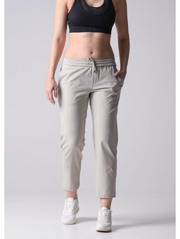 STRCH - Off White Solid Regular Trackpant