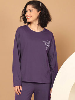 Kanvin - Womens Full Sleeve Tshirt Purple