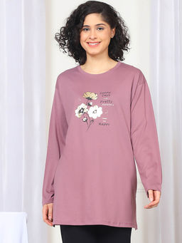 Kanvin - Womens Full Sleeve Long Tshirt Pink