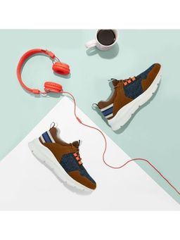 Hitz - Men's Blue Lace up Running Shoes