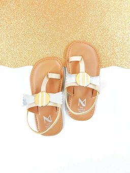 The Madras Trunk - Candy Slip On Sandals In Tan