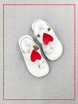 The Madras Trunk - Heartbeats Slip On Sandals In White