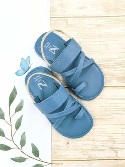 The Madras Trunk - Sugarcane Slip On Sandals In Blue
