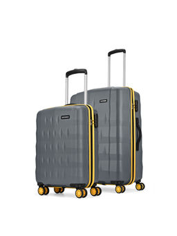 Aristocrat - Comet Hard Luggage Trolley Bags - Grey (Pack of 2)