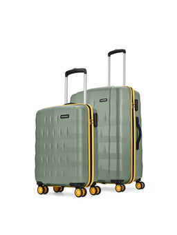 Aristocrat - Comet Hard Luggage Trolley Bags - Green (Pack of 2)