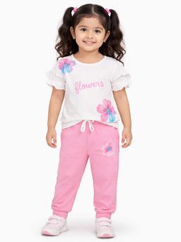 Bloom Up - Girls Floral Printed Co-Ord Set
