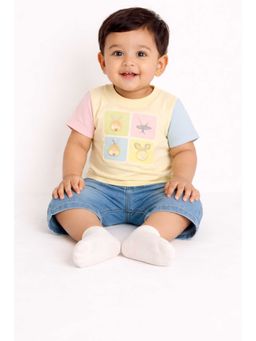 Bloom Up - Butter Yellow Cartoon Kids T-Shirt