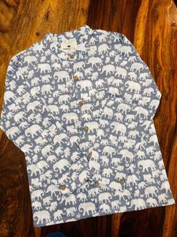 Tittertots - Grey Cotton Shirt (Full Sleeve)