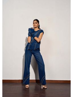 Clothes on my mind - Commercial Hit Blue Top with Pant Co-Ord's