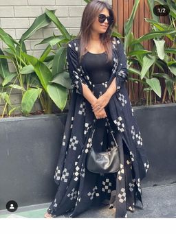 Keva Clothing - Black Cape With Elephant Pant