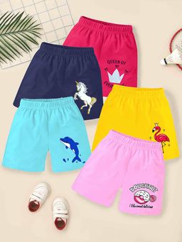 Kuchipoo - Girls Shorts Multi-Color (Pack of 5)