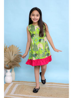 KALP - Sarang Short Dress Green