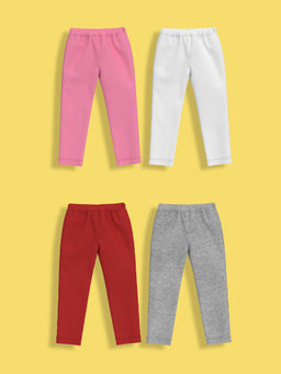 Orange Sugar - Soft Cotton Breathable Leggings Multi-Color (Pack of 4)