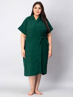 LacyLook - Women Micro Terry Cotton Bathrobe - Green