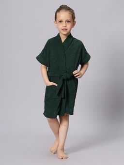 LacyLook - Kids Micro Terry Cotton Soft, Absorbent Bathrobe - Green