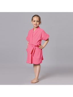 LacyLook - Kids Micro Terry Cotton Soft, Absorbent Bathrobe - Pink