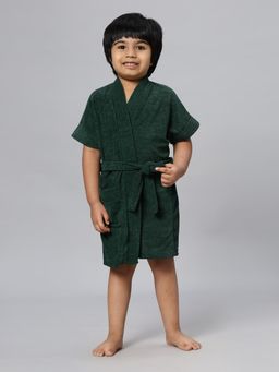 LacyLook - Kids Micro Terry Cotton Soft, Absorbent Bathrobe - Green